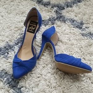 FRH Faux Suede Pumps in Cobalt blue
